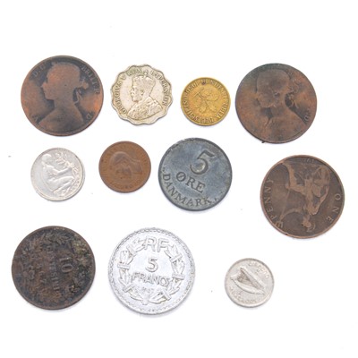 Lot 313 - A collection of 18th century and later coins, commemoratives and banknotes, some silver content.