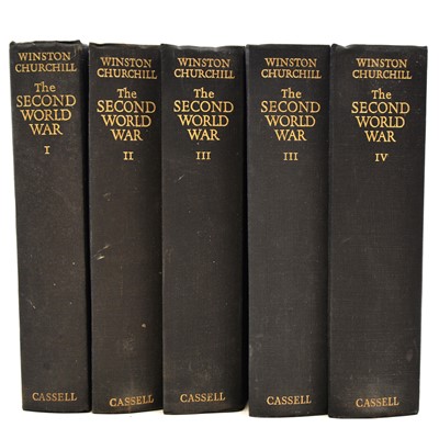 Lot 143 - Winston Churchill - The Second World War in five volumes, 1950 First Editions.
