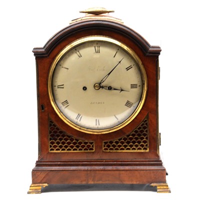 Lot 511 - George III mahogany bracket clock