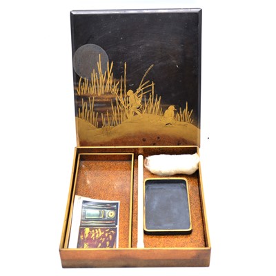 Lot 121 - Japanese lacquered ink box