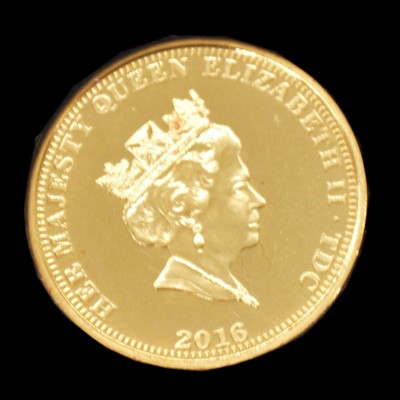 Lot 317 - A Gold Proof  £1 Coin Elizabeth II 2016.