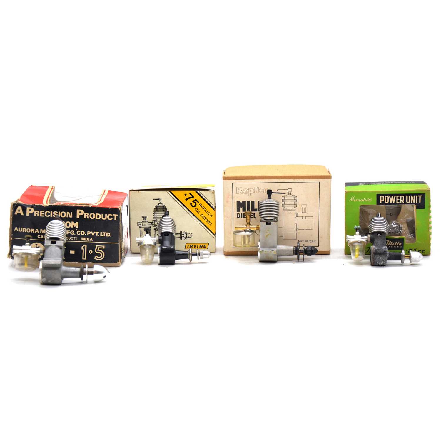 Lot 498 - Four Mills and replica engines, boxed