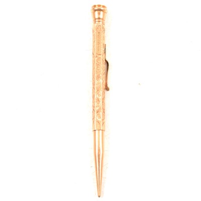 Lot 345 - An Everpoint rose metal pencil marked 9ct.