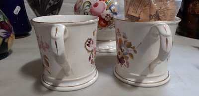 Lot 8 - Three late 18th century named Staffordshire jugs and mugs