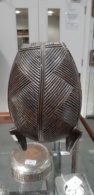 Lot 146 - African carved tribal vase