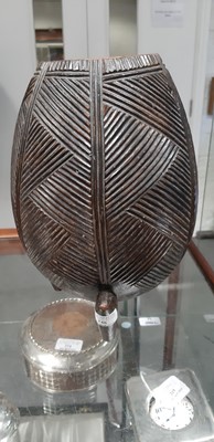 Lot 146 - African carved tribal vase