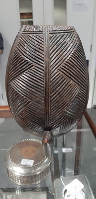 Lot 146 - African carved tribal vase