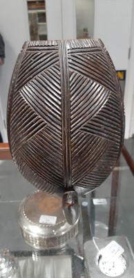 Lot 146 - African carved tribal vase
