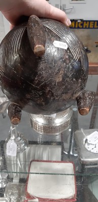 Lot 146 - African carved tribal vase