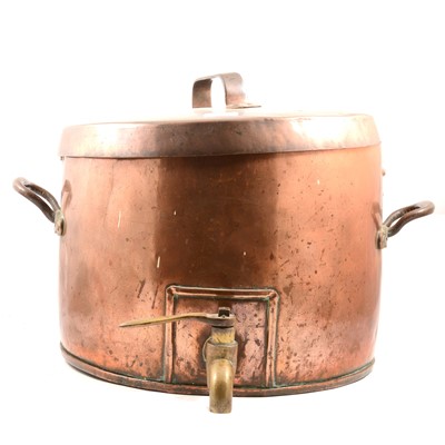 Lot 511 - Large Copper urn with Tap