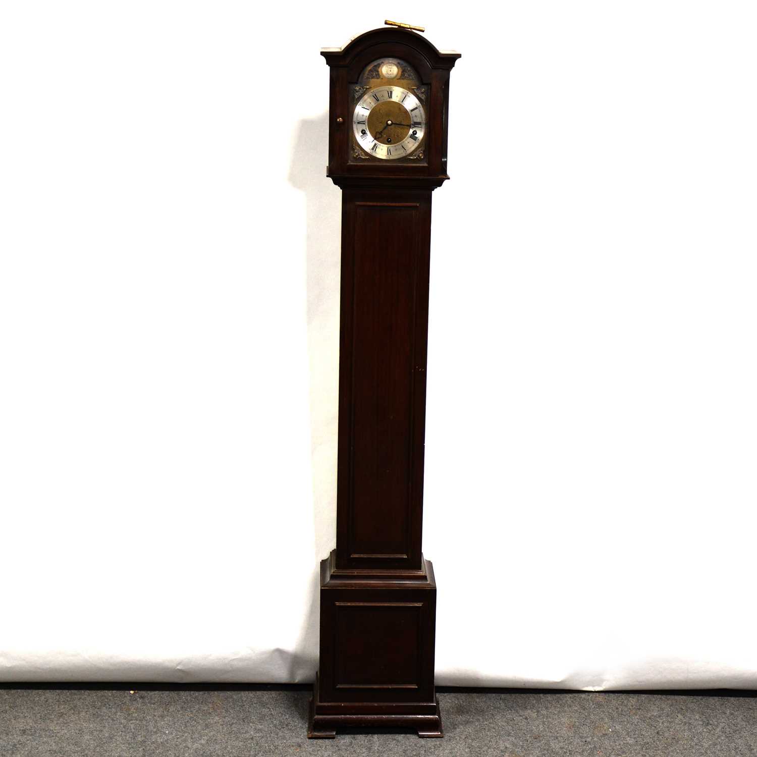 Lot 254 - Elliott walnut grandmother clock