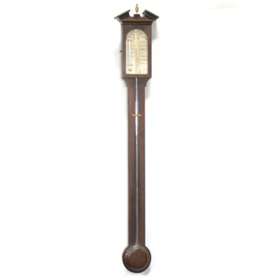 Lot 249 - Modern mahogany stick barometer in the Georgian style