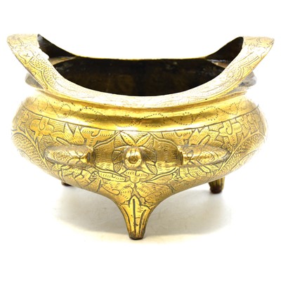 Lot 127 - Chinese brass censer