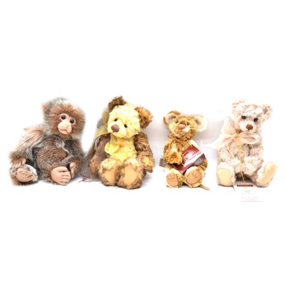 Lot 332 - Four Charlie Bears, Samara, Dickory, Evie, Pimky