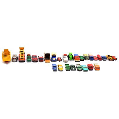 Lot 12 - Twenty-eight play-worn die-cast models, including Corgi, Dinky and Matchbox