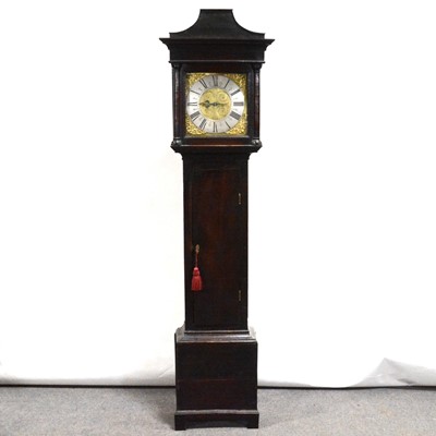 Lot 261 - Oak longcase clock