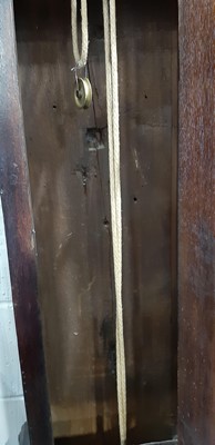 Lot 261 - Oak longcase clock