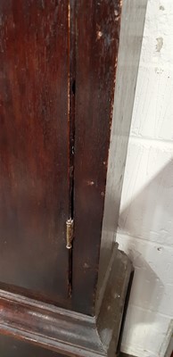 Lot 261 - Oak longcase clock