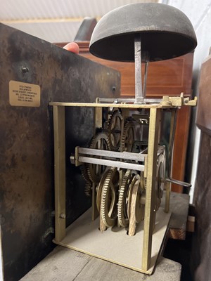 Lot 261 - Oak longcase clock