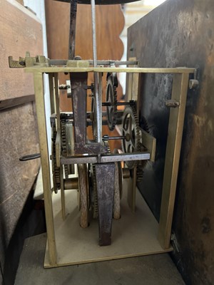 Lot 261 - Oak longcase clock