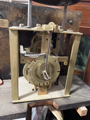 Lot 261 - Oak longcase clock