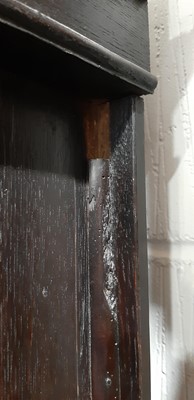 Lot 261 - Oak longcase clock