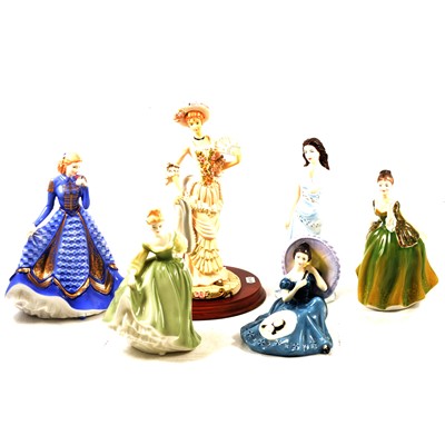 Lot 17 - Six Royal Doulton, Royal Worcester and Leonardo figurines