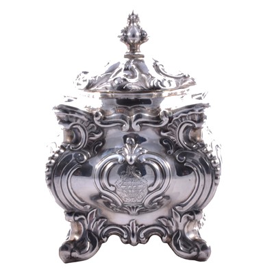 Lot 103 - Silver tea caddy