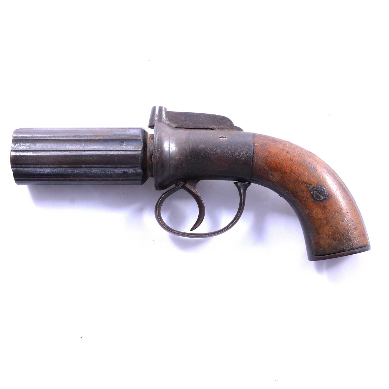 Lot 245 - Pepperbox pistol,