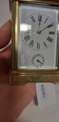 Lot 83 - Two brass carriage clocks