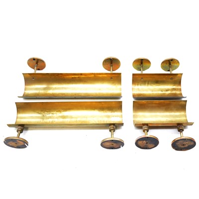 Lot 204 - Fourteen brass telescope display mounts