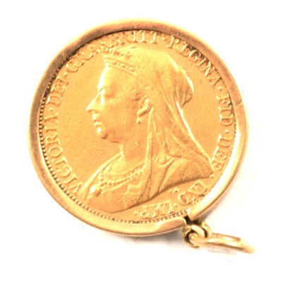 Lot 190 - Victoria gold Sovereign coin, 1899