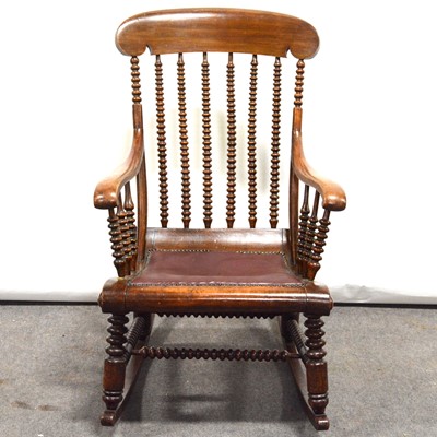 Lot 287 - Beech framed rocking chair