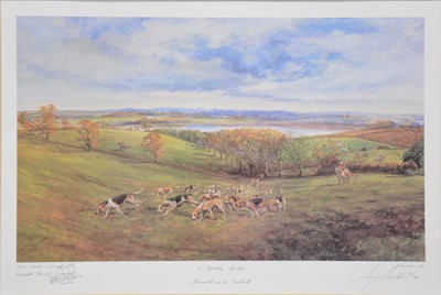 Lot 383 - Joy Hawken, set of four hunting prints relating to the Pytchley Hunt