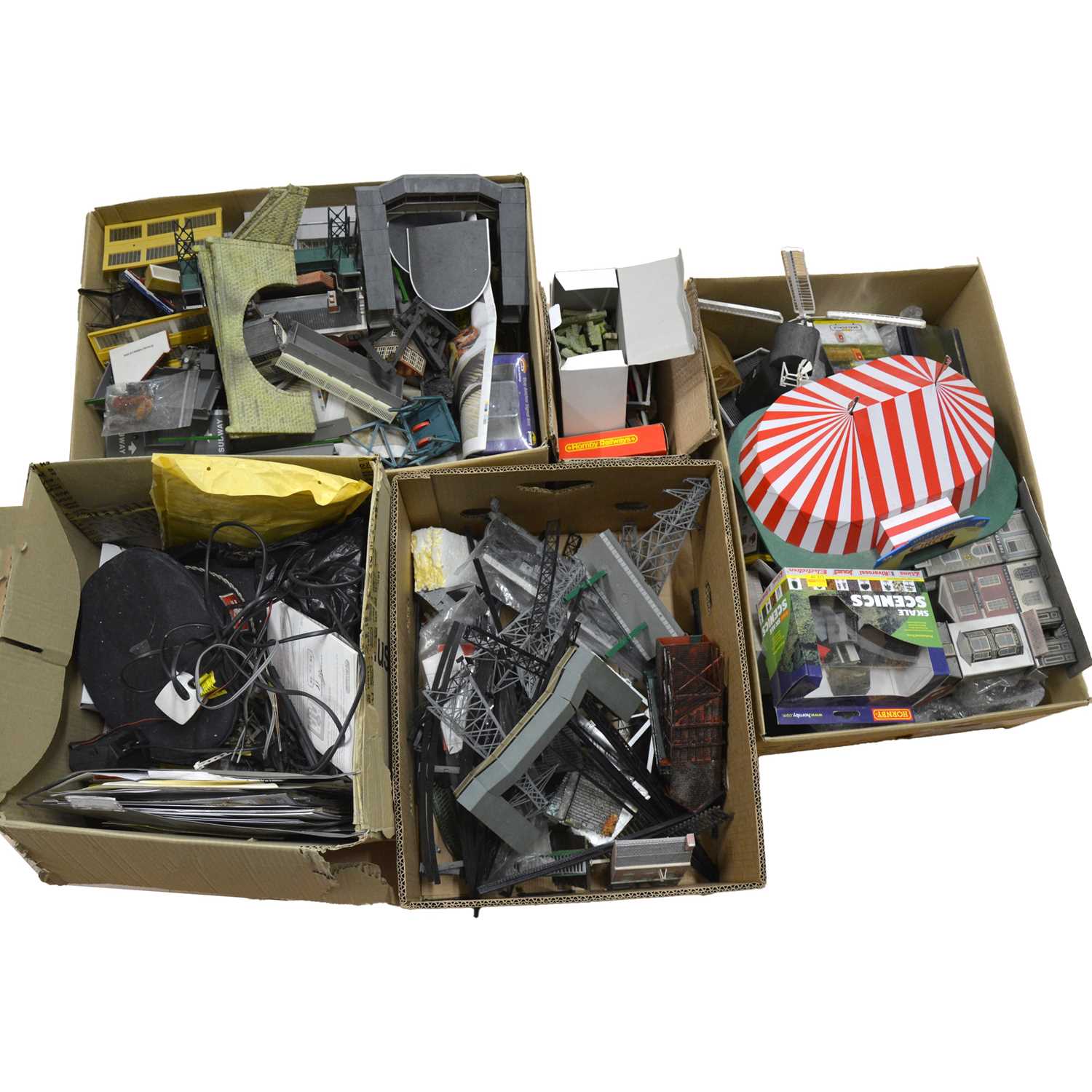 Scale Model Easybox Lot 318 - Four boxes of OO gauge model railway