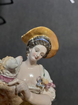 Lot 5 - Pair of Meissen figurines, Shepherd and Shepherdess
