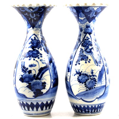Lot 31 - Pair of Japanese blue and white vases