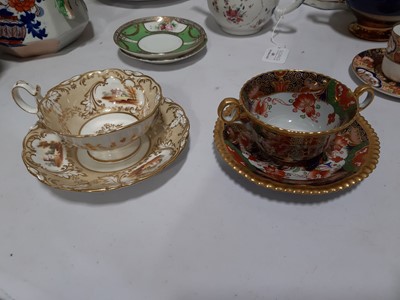 Lot 62 - Bloor Derby pot pourri vase and cover, and collection of 19th century teawares