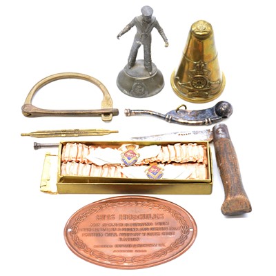 Lot 236 - Small collection of military related collectables