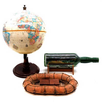 Lot 249 - Modern globe, ship in a bottle, etc.