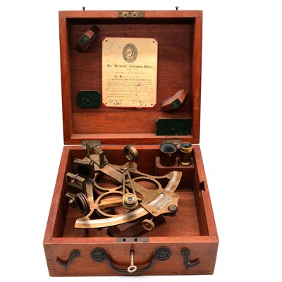 Lot 253 - Heath & Co. "Hezzanith" sextant, cased.