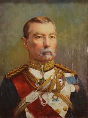 Lot 257 - English School, portrait of Lieutenant General Drury-Lowe