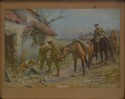 Lot 194 - Richard Jack, Returning to the Front, and three other prints