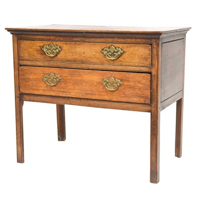 Lot 219 - Georgian country-made oak side table