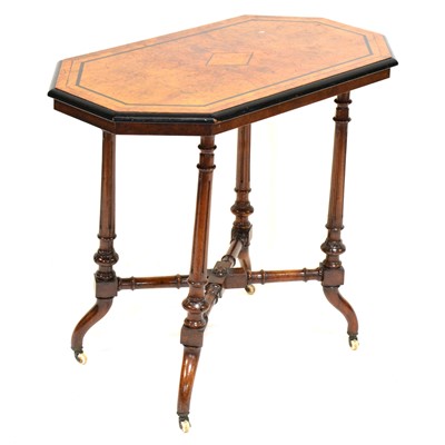 Lot 408 - Victorian walnut and ebonised table