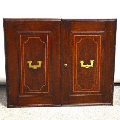 Lot 529 - Hardwood campaign bookcase, 19th Century