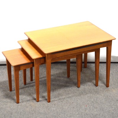 Lot 484 - Nest of mid century teak occasional tables, by John Firth, Honeybourne, Worcs