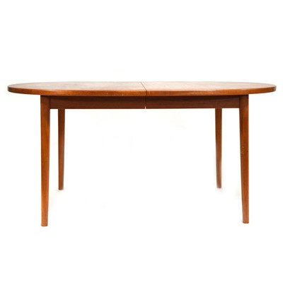 Lot 489 - Swedish mid-century teak extending dining table, designed by Nils Jonsson for Troeds