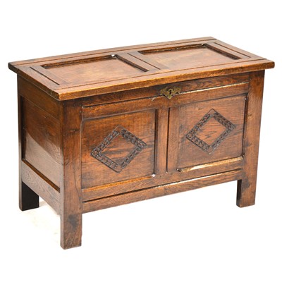 Lot 416 - Joined oak coffer, 20th Century