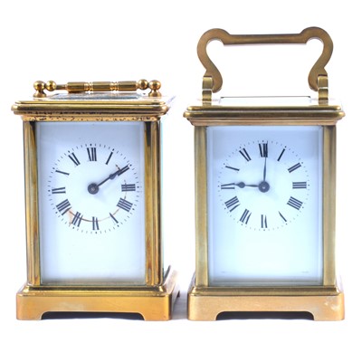 Lot 108A - Two brass cased carriage clocks